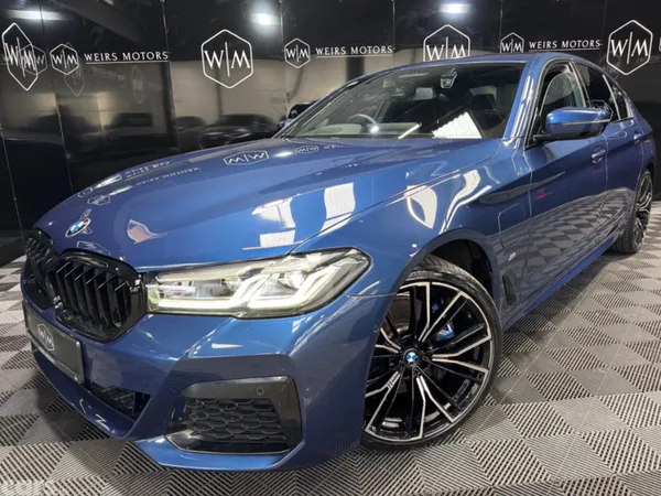 BMW 5-Series Saloon, Petrol Plug-in Hybrid, 2021, Blue