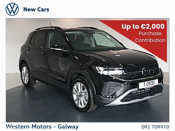 Volkswagen T-Cross SUV, Petrol, 2026, Black