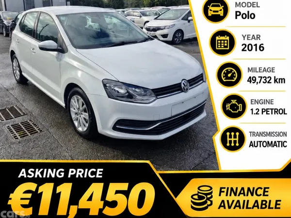 Volkswagen Polo Hatchback, Petrol, 2016, White