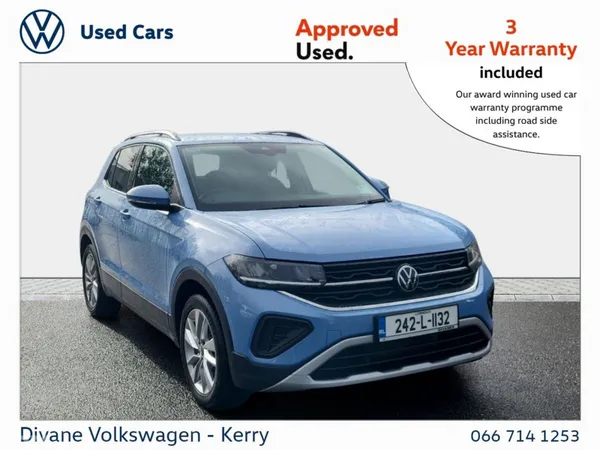 Volkswagen T-Cross Hatchback, Petrol, 2024, Blue