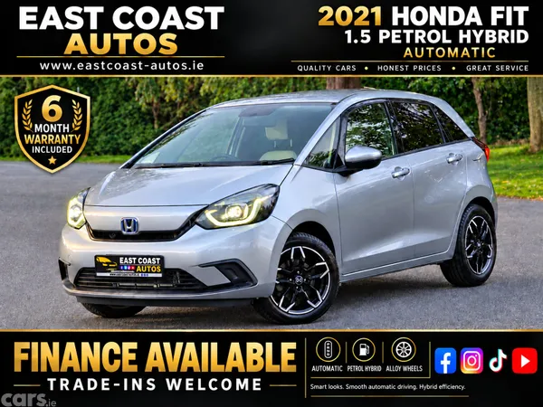 Honda Fit Hatchback, Petrol Hybrid, 2021, Silver