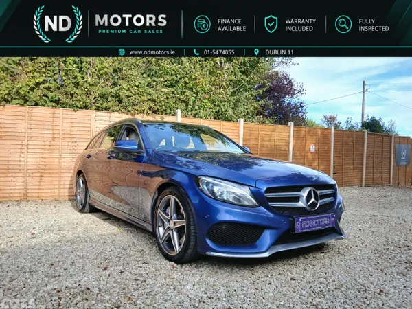 Mercedes-Benz C-Class Estate, Diesel Hybrid, 2015, Blue