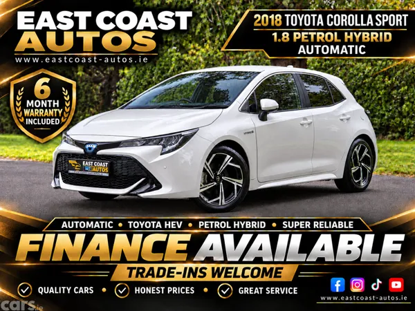 Toyota Corolla Hatchback, Petrol Hybrid, 2018, White