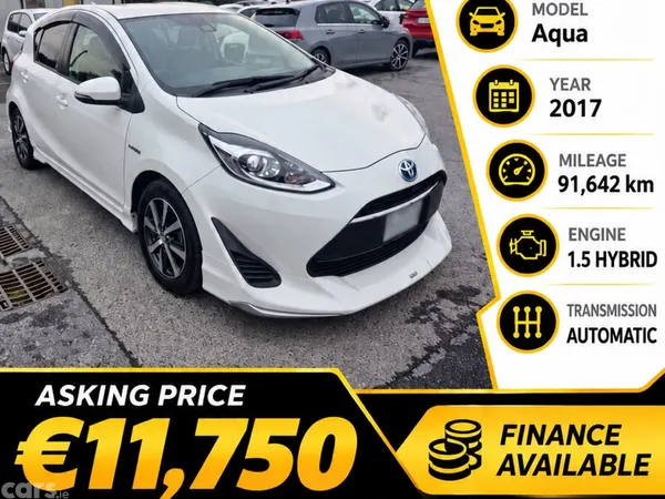 Toyota Aqua Hatchback, Petrol Hybrid, 2017, White