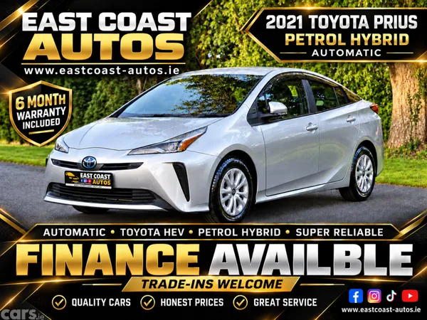 Toyota Prius Saloon, Petrol Hybrid, 2021, Silver
