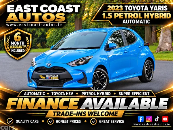 Toyota Yaris Hatchback, Petrol Hybrid, 2023, Blue