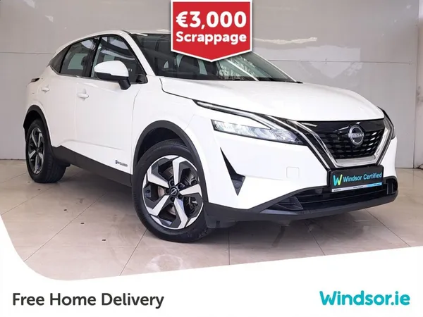 Nissan Qashqai SUV, Petrol Hybrid, 2024, White