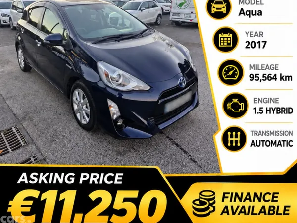 Toyota Aqua Hatchback, Petrol Hybrid, 2017, Blue