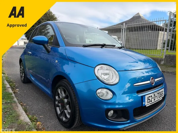 Fiat 500 Hatchback, Petrol, 2015, Blue