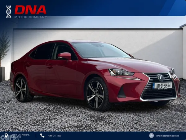 Lexus IS Saloon, Petrol Hybrid, 2018, Red