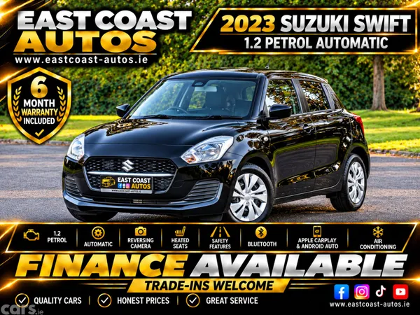 Suzuki Swift Hatchback, Petrol, 2023, Black