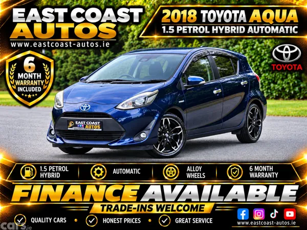 Toyota Aqua Hatchback, Petrol Hybrid, 2018, Blue
