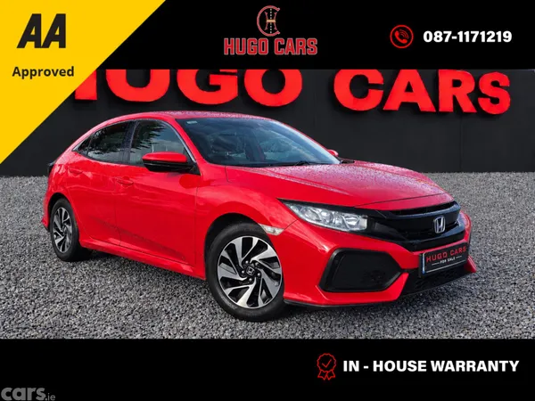 Honda Civic Hatchback, Petrol, 2017, Red
