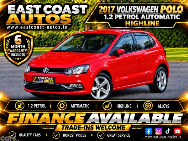 Volkswagen Polo Hatchback, Petrol, 2017, Red