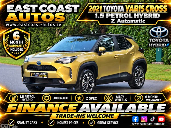Toyota Yaris Cross Hatchback, Petrol Hybrid, 2021, Yellow