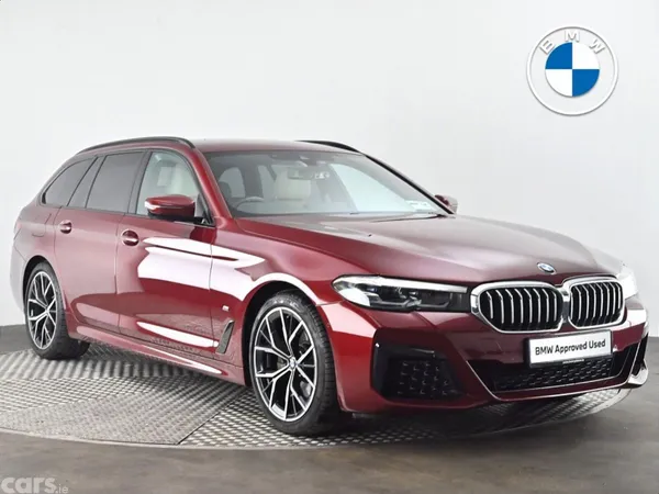 BMW 5-Series Estate, Diesel Hybrid, 2024, Red