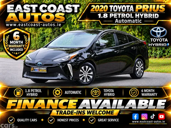Toyota Prius Saloon, Petrol Hybrid, 2020, Black