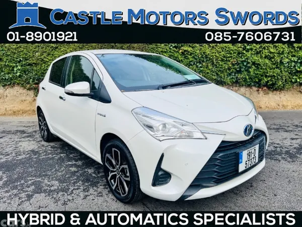 Toyota Vitz Hatchback, Petrol Hybrid, 2019, White