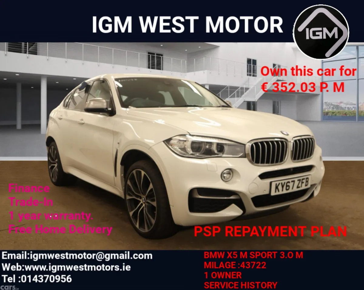 BMW X6 SUV, Diesel, 2017, White