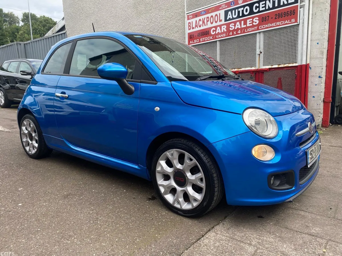 Fiat 500 Hatchback, Petrol, 2015, Blue