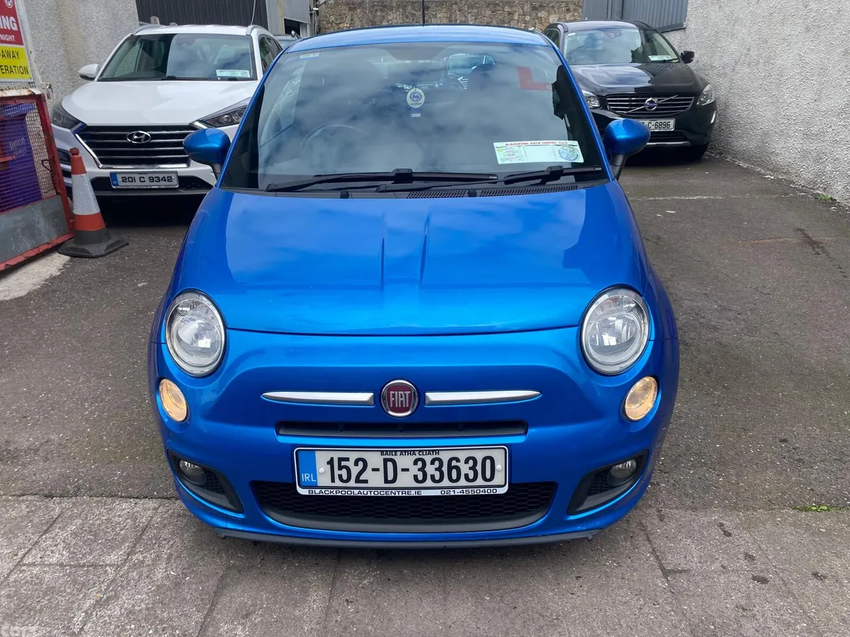Fiat 500 Hatchback, Petrol, 2015, Blue