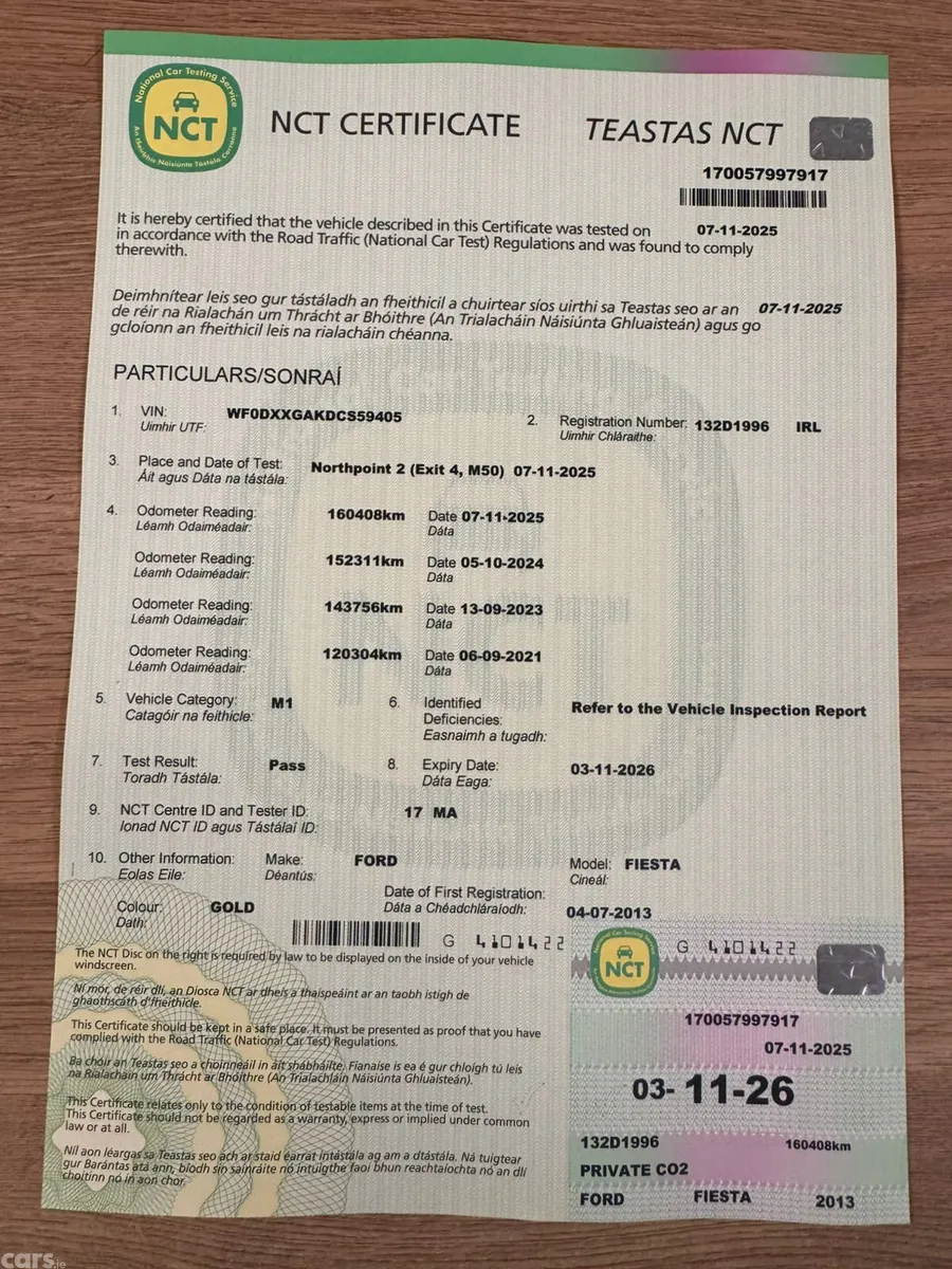 Ford Fiesta Hatchback, Petrol, 2013, Gold
