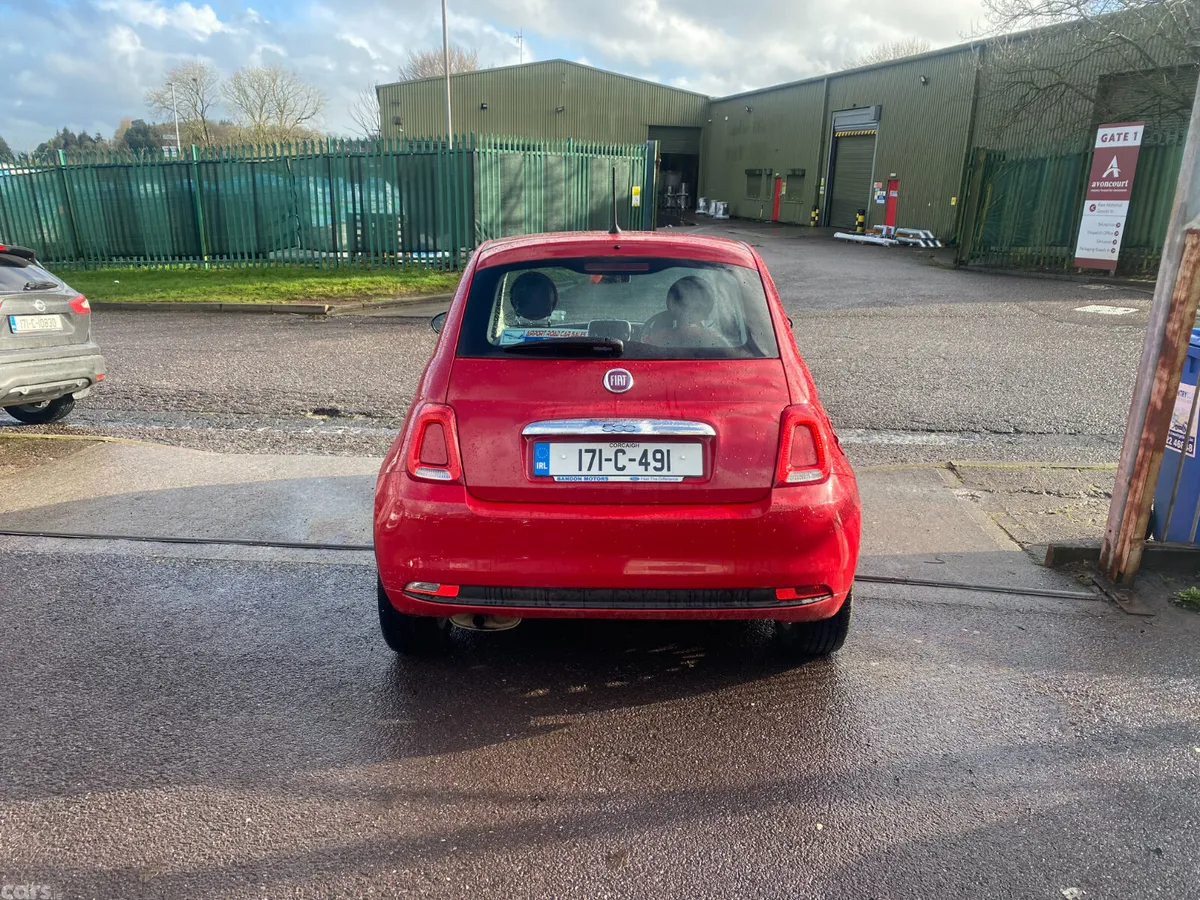 Fiat 500 Hatchback, Petrol, 2017, Red
