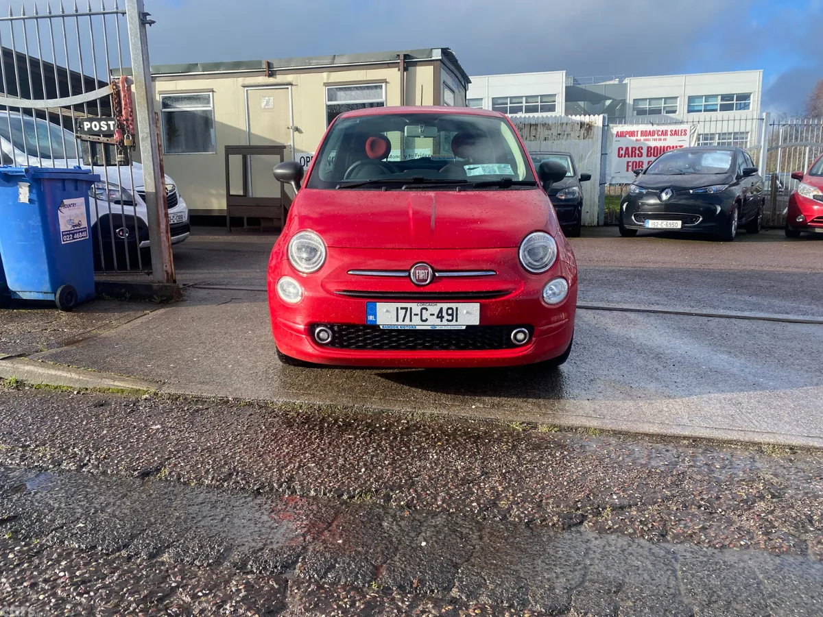 Fiat 500 Hatchback, Petrol, 2017, Red