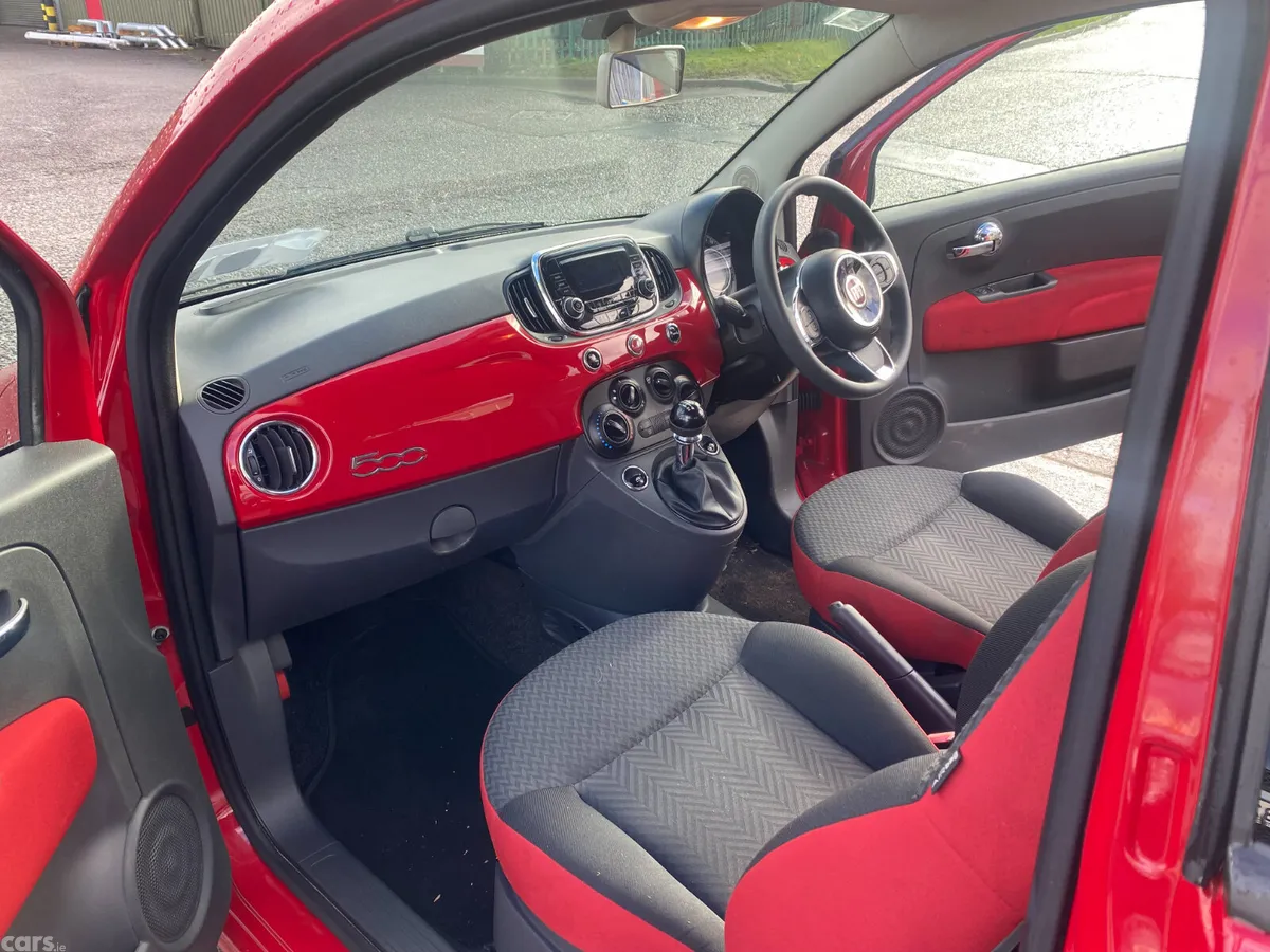 Fiat 500 Hatchback, Petrol, 2017, Red