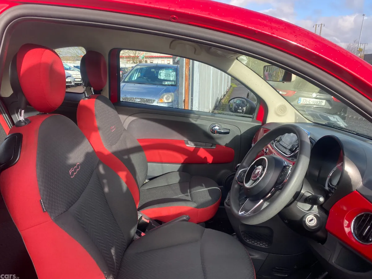 Fiat 500 Hatchback, Petrol, 2017, Red