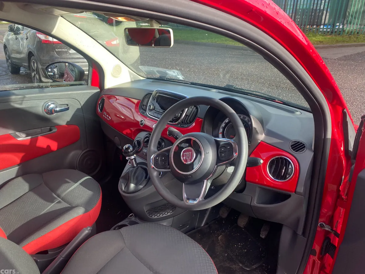 Fiat 500 Hatchback, Petrol, 2017, Red