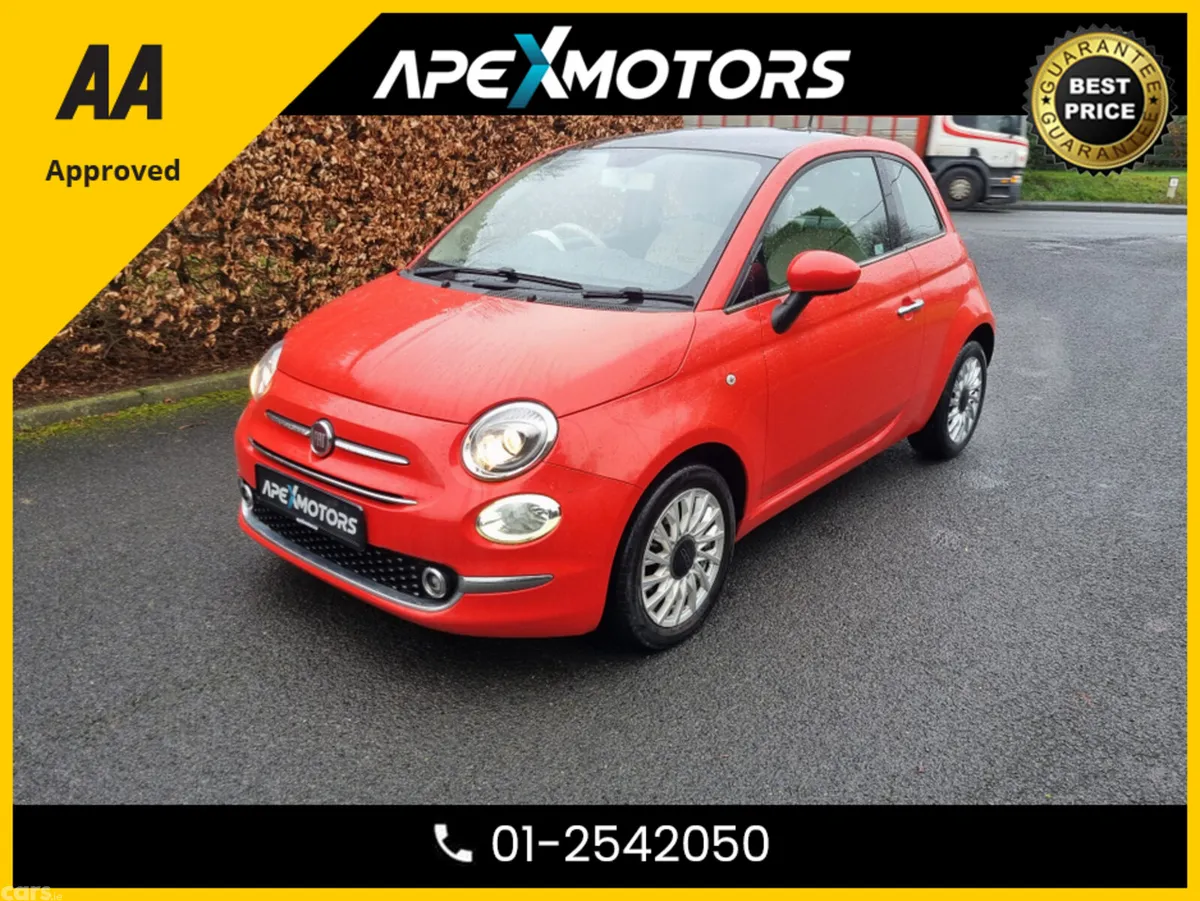 Fiat 500 Hatchback, Petrol, 2017, Pink