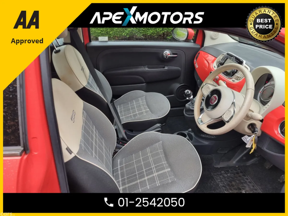 Fiat 500 Hatchback, Petrol, 2017, Pink