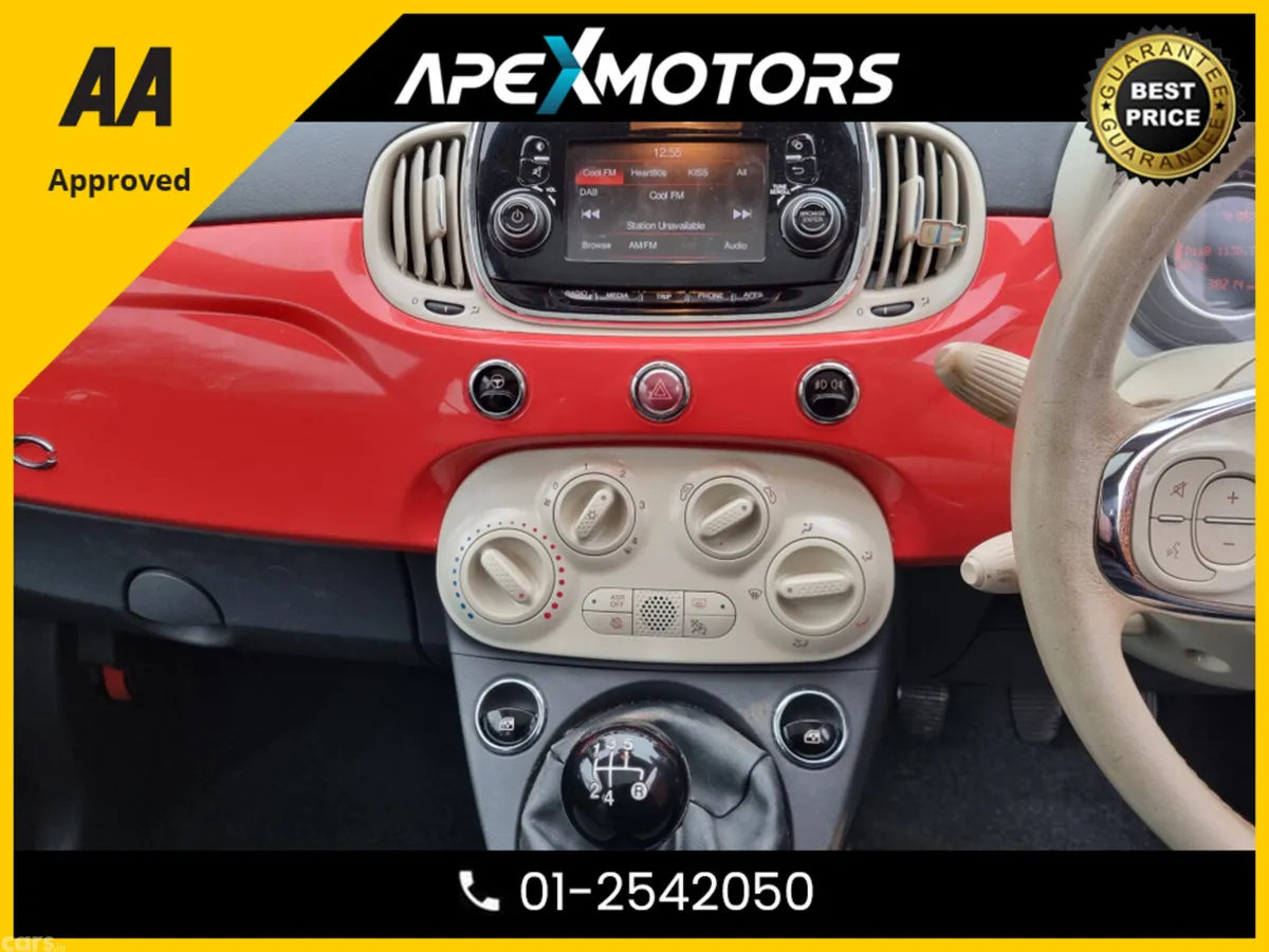 Fiat 500 Hatchback, Petrol, 2017, Pink
