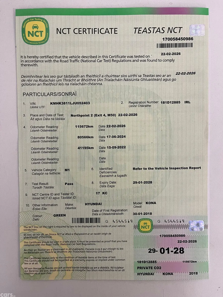 Hyundai KONA MPV, Petrol, 2018, Green