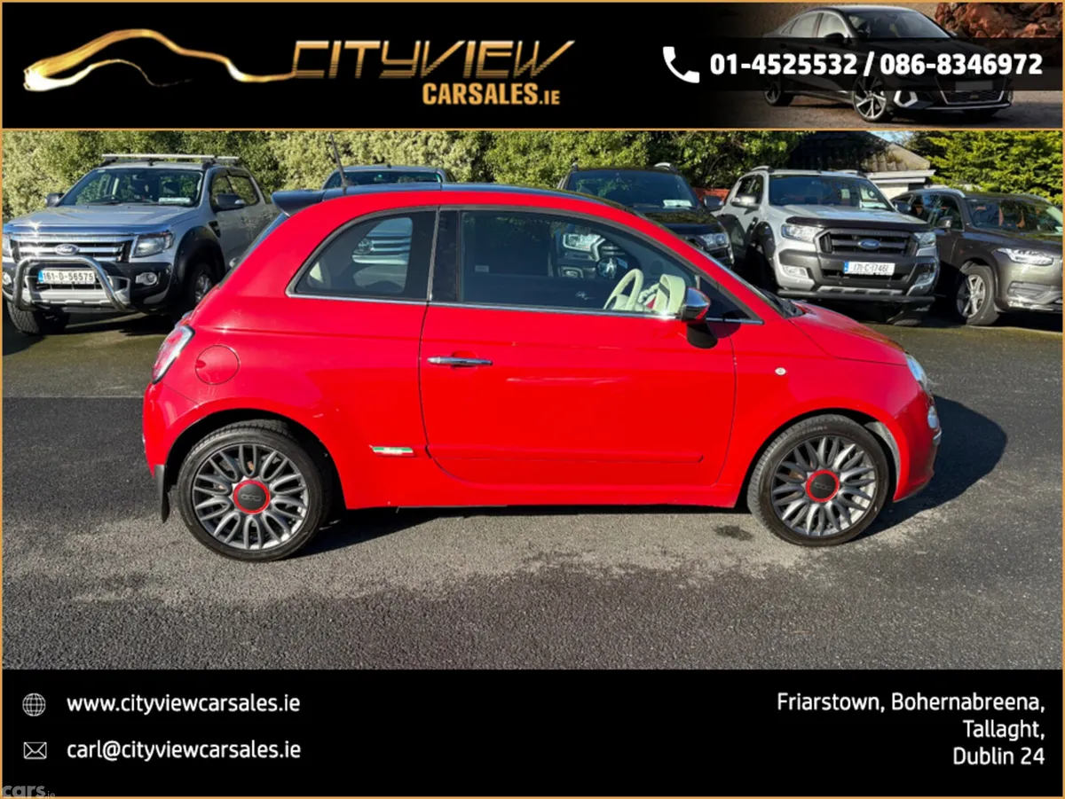 Fiat 500 Hatchback, Petrol, 2015, Red