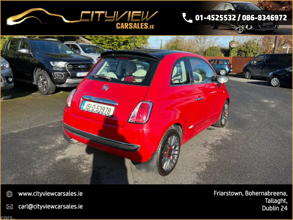 Fiat 500 Hatchback, Petrol, 2015, Red