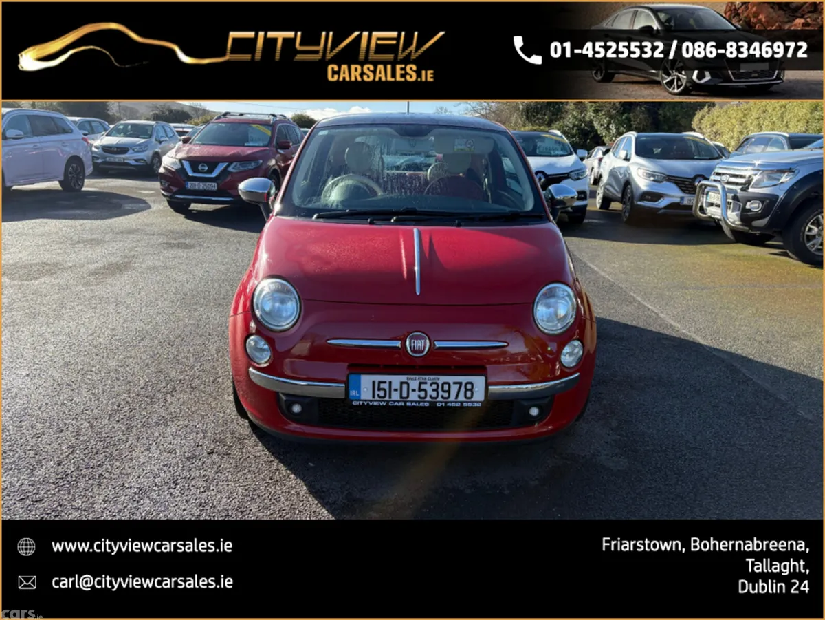 Fiat 500 Hatchback, Petrol, 2015, Red