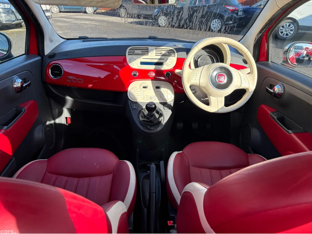 Fiat 500 Hatchback, Petrol, 2015, Red
