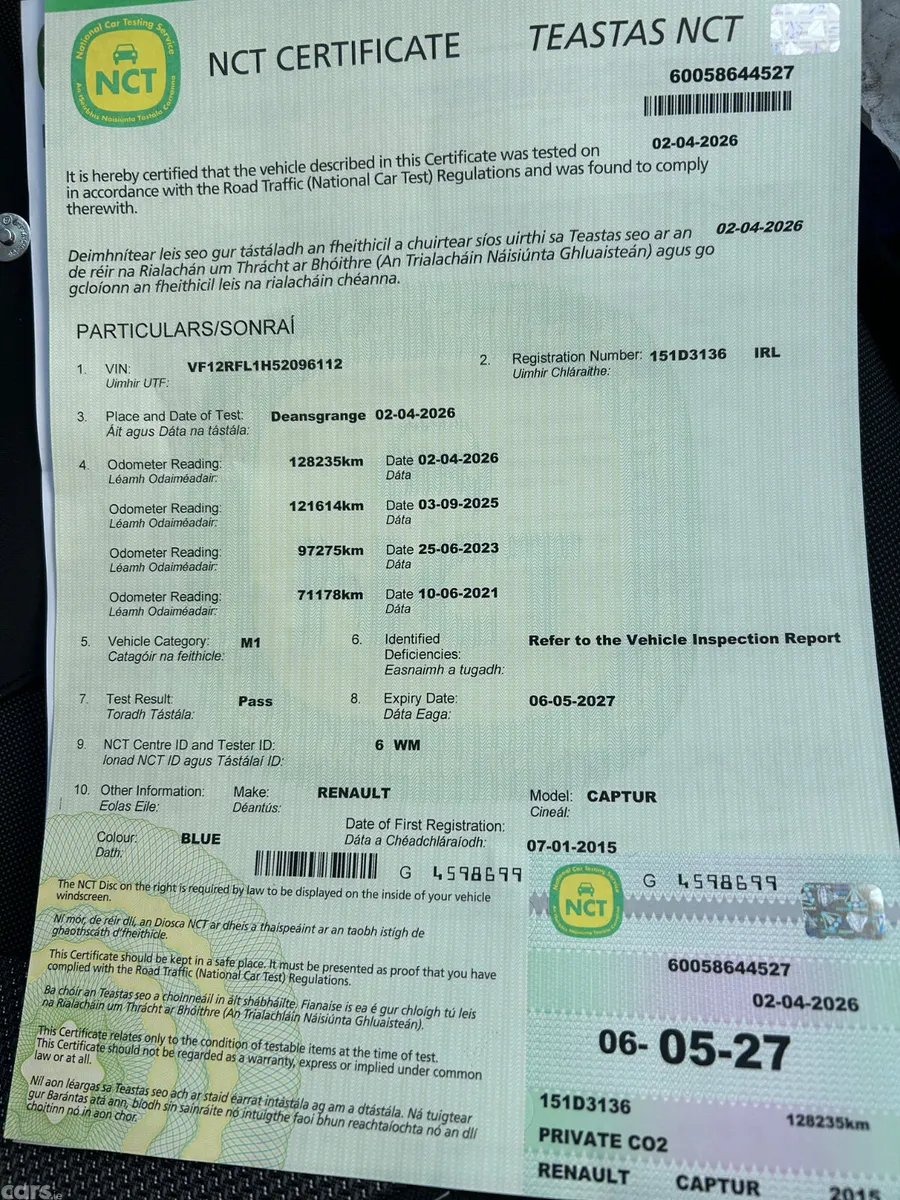 Renault Captur Hatchback, Diesel, 2015, Blue