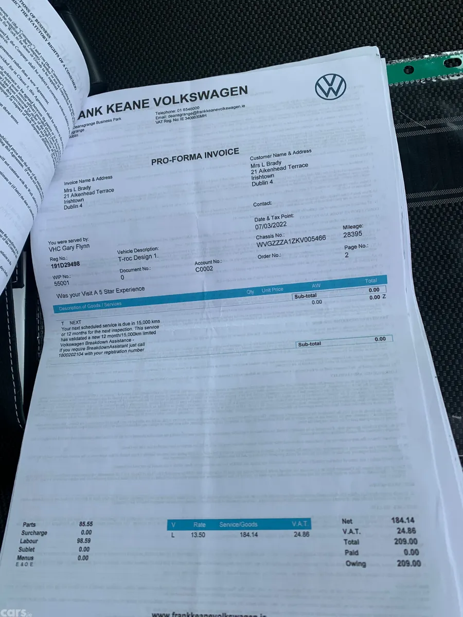 Volkswagen T-Roc SUV, Petrol, 2019, Blue