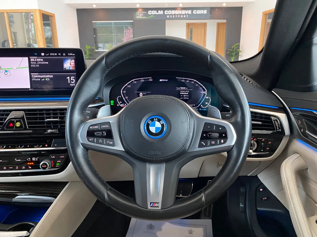 BMW 5-Series Saloon, Petrol Plug-in Hybrid, 2023, Blue