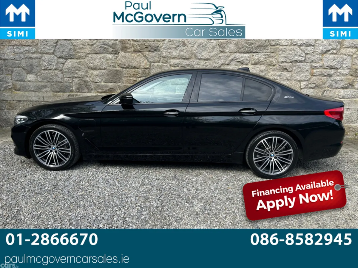BMW 5-Series Saloon, Petrol Hybrid, 2017, Black