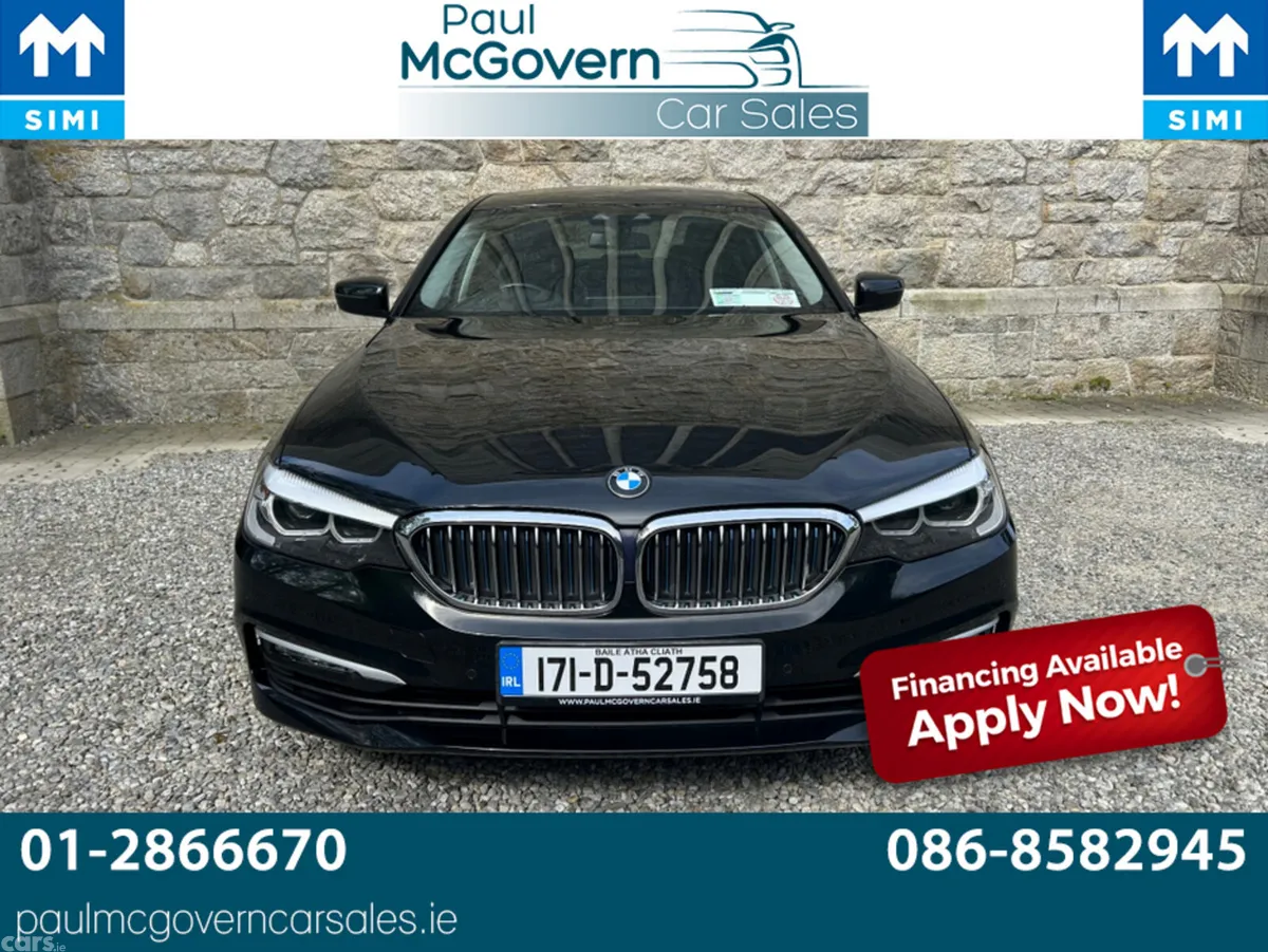 BMW 5-Series Saloon, Petrol Hybrid, 2017, Black