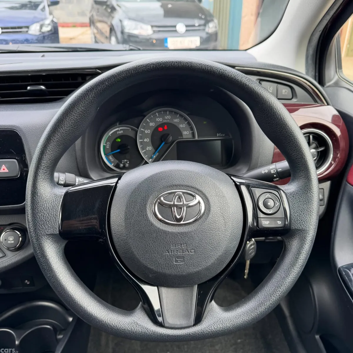 Toyota Vitz Hatchback, Petrol Hybrid, 2018, Red