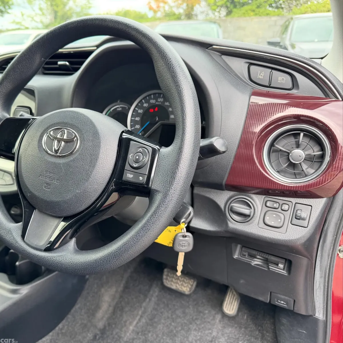 Toyota Vitz Hatchback, Petrol Hybrid, 2018, Red