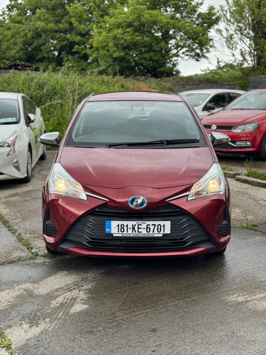 Toyota Vitz Hatchback, Petrol Hybrid, 2018, Red