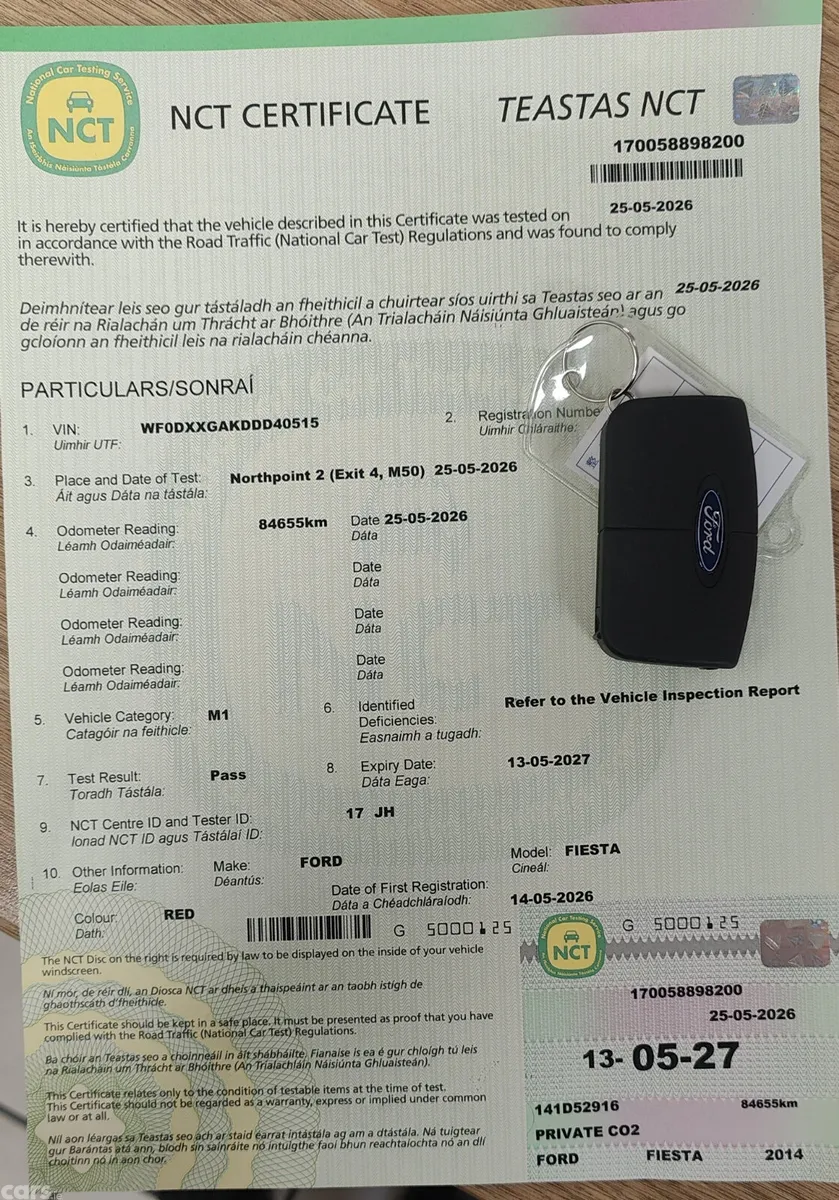 Ford Fiesta Hatchback, Petrol, 2014, Red