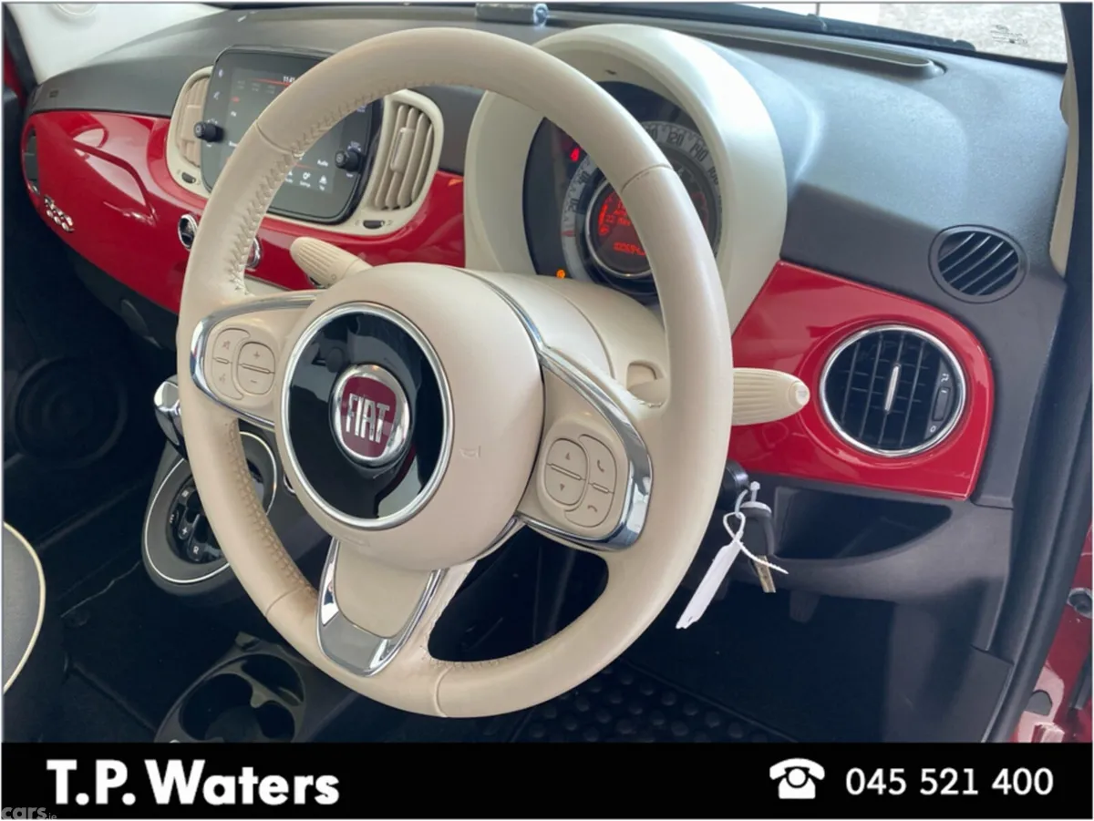 Fiat 500 Hatchback, Petrol, 2019, Red