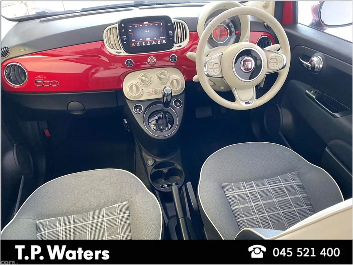Fiat 500 Hatchback, Petrol, 2021, Red